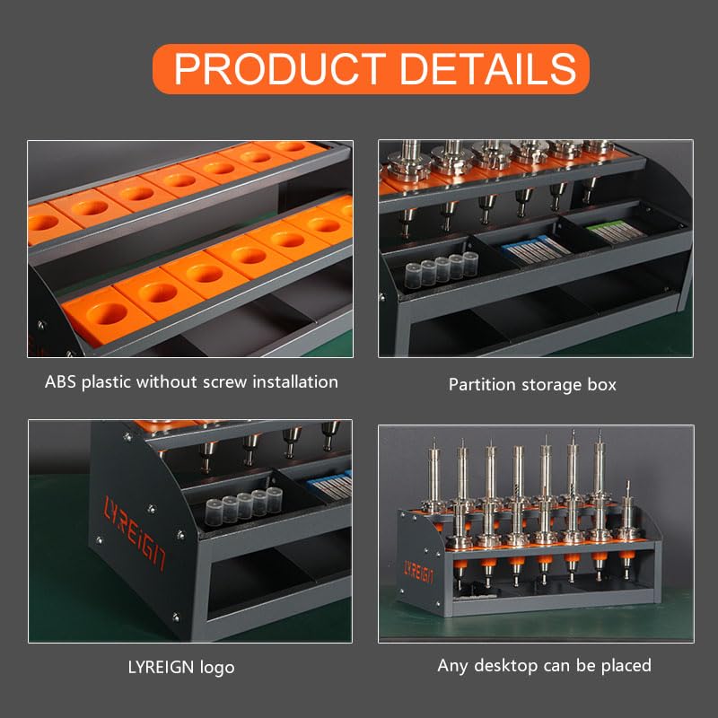 LYREIGN BT40 CNC Tool Rack, CAT40 CNC Tool Holder Keeper on